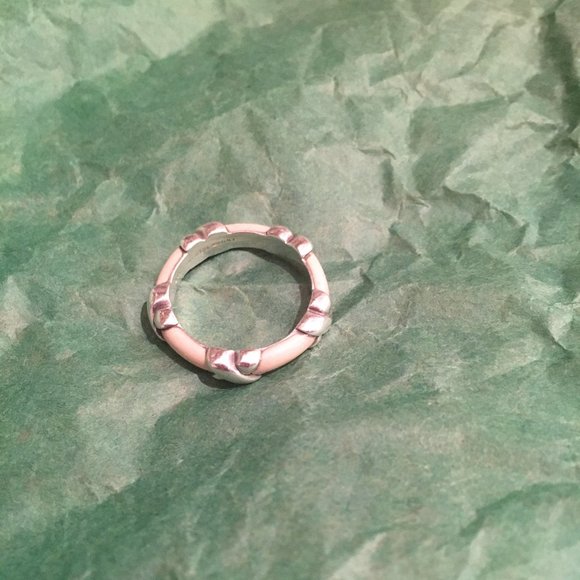 TIFFANY&CO. SIGNATURE 'X' ENAMEL BAND, SZ 6, AUTHENTIC - Picture 5 of 7